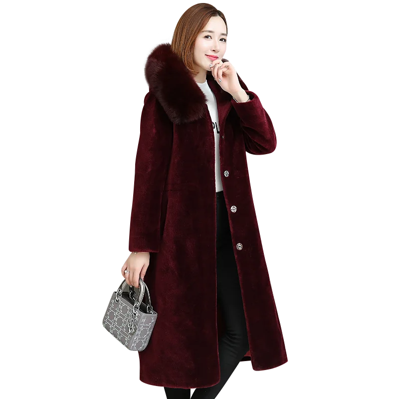 Real Fur Coat Sheep Shearling Fur Winter Coat Women Clothes 2018 Korean ...