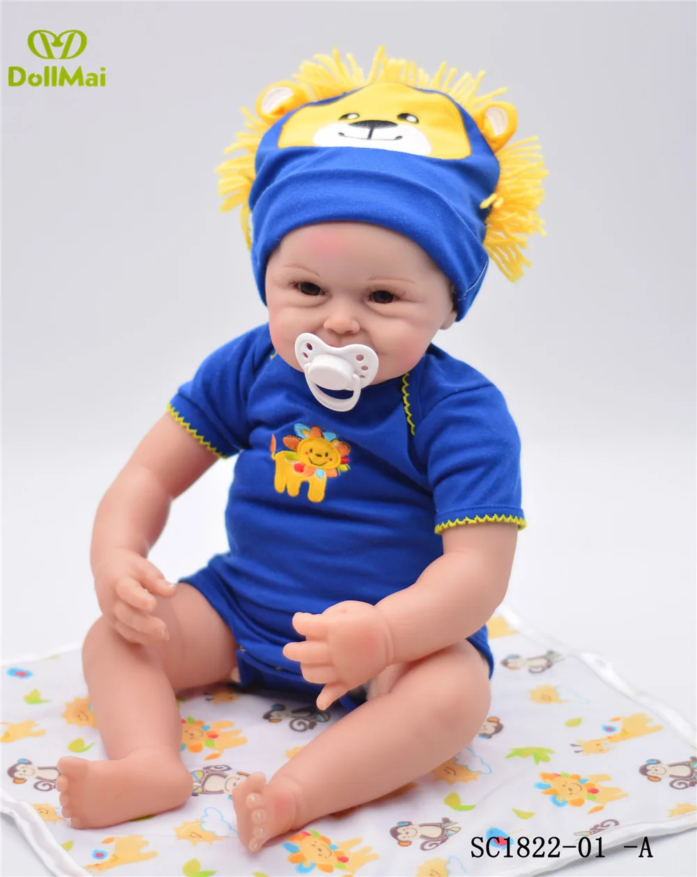 Reborn baby boy куклы 22 дюймов 55 см Силиконовые reborn baby doll игрушки для ребенка подарок bearhead Bebes reborn menino bonecas