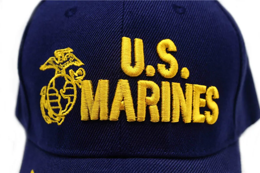 LIBERWOOD Мужская USMC США Морпехи корпус вышитый мяч кепки США темно-синие тактические шапки Snapback Регулируемая бейсбольная кепка темно-синий Seal Gorras