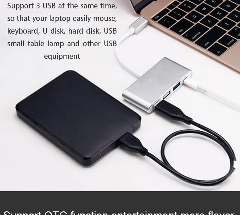 USB C концентратор 4 в 1 несколько USB 3,0 2,0 USB C концентратор/концентратор зарядки конвертер адаптер для MacBook pro ноутбук планшет ПК