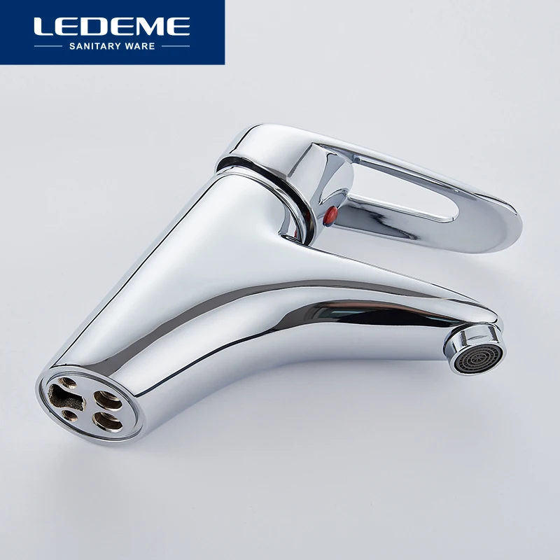 LEDEME Смеситель для умывальника латунь Цвет: хром L1007|basin faucet|waterfall faucetmodern waterfall faucet |