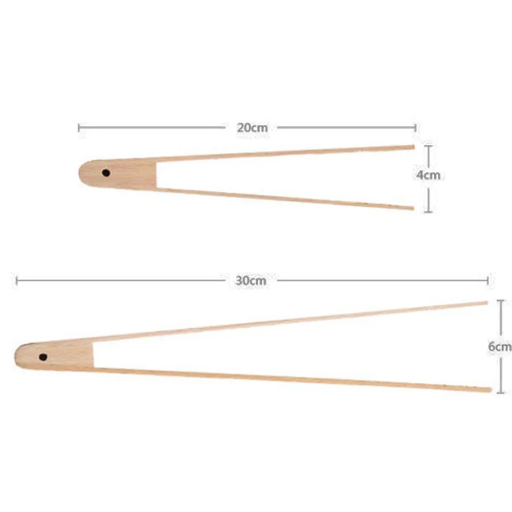 Кухонный инструмент деревянный зажим еда тост бекон чай Тонг щипцы для салата тостер