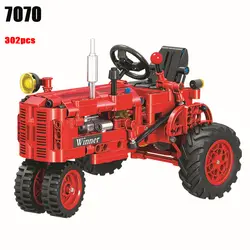 Победитель 7070 302 шт. техника классический старый трактор building block DIY образования кирпич игрушечные лошадки для детей Забавный подарок