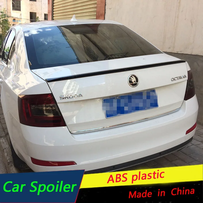 

For 2015 2016 2017 Skoda Octavia Spoiler ABS Material Car Rear Wing Primer Rear tail Spoiler For New Skoda Octavia Trunk Spoiler