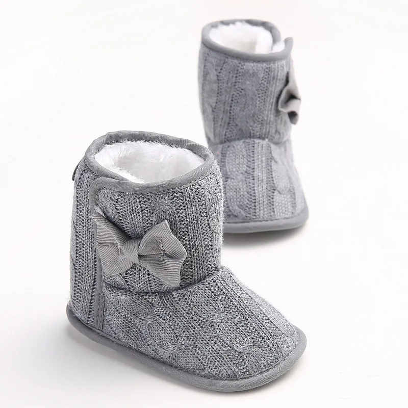 TongYouYuan/зимняя теплая обувь для мальчика; вязаные свитера для малышей; сапоги для маленьких девочек; От 0 до 1 года обувь для маленьких мальчиков - Цвет: SH0458H