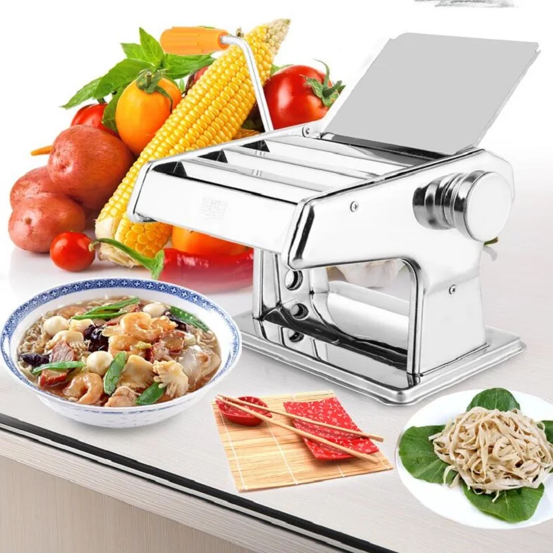 hot 6-Gear adjustable Durable Stainless Steel Handle Pasta Maker Noodle Press Machine Multifunction Manual Pressing Machine