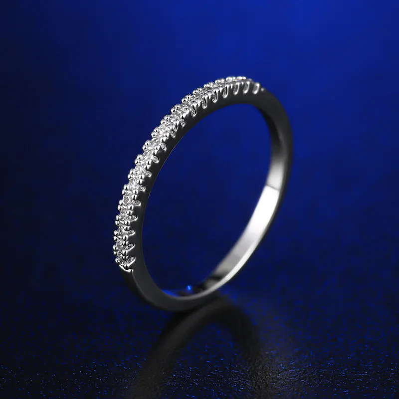 MOROW Fashion Classic AAA Zircon Finger Rings Dainty Plated White Gold Simple Metal Ring for Women Jewelry Christmas Gift Hot (3)