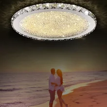T Modern Circular Creative Ceiling Light Simple Crystal Lamp For Home Living room Bedroom Restaurant With LED Bulbs DHL Free