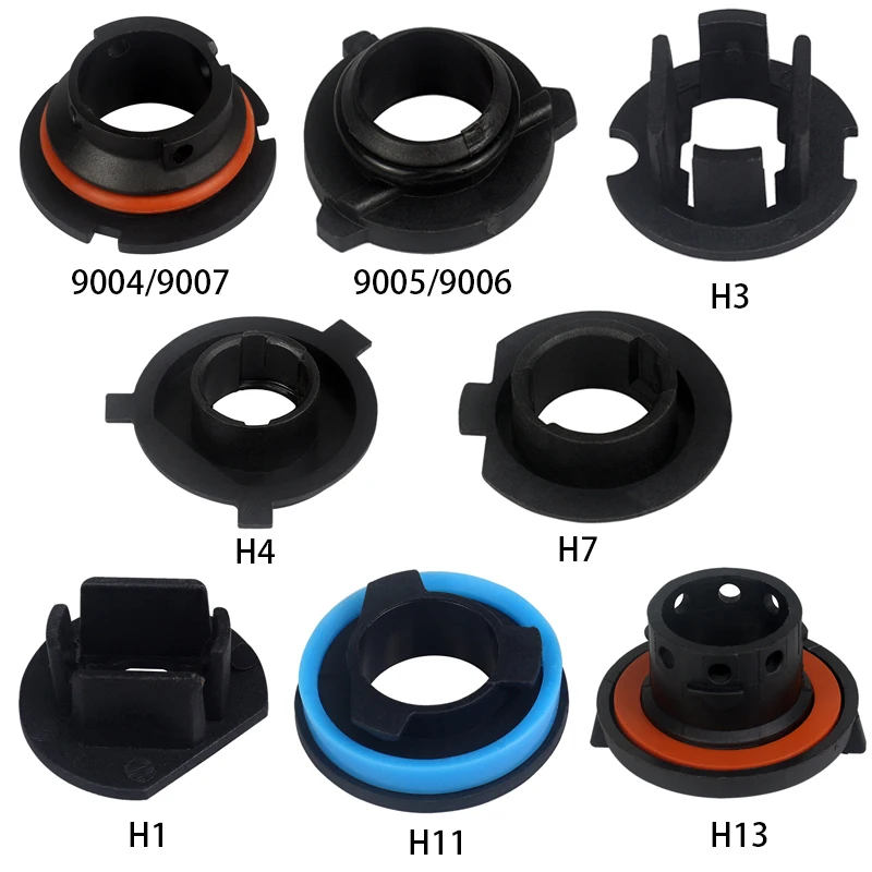 

1 pair Car LED headlights Adapter Holder Base for H7 H4 H3 H1 H11 H13 9004 9005 9006 9007 880 Headlamp Plastic Retainer Socket