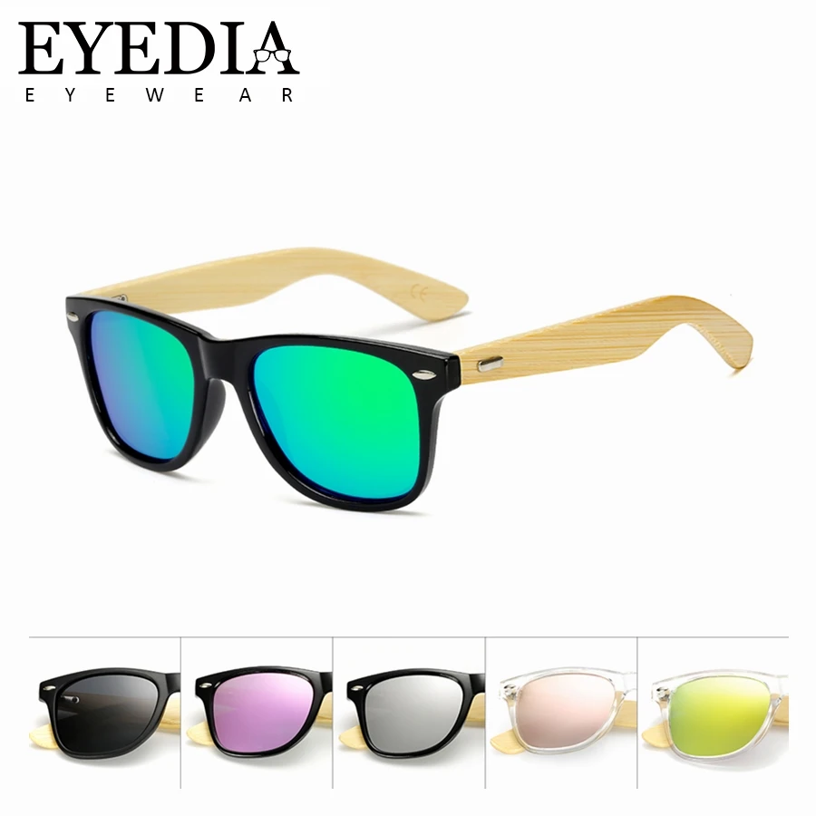 

Customized Logo Traveling Square UV400 Polarized Sunglasses Handmade Bamboo Arms Mirror Sun Glasses Bambu Gafas de sol 1501KP