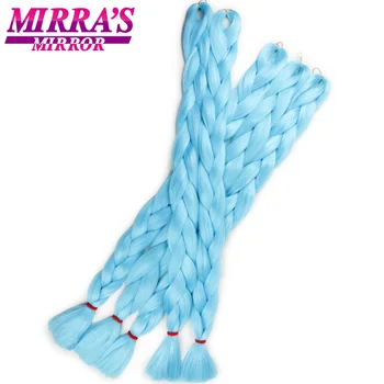 

Mirra’s Mirror Blue Synthetic Hair Extension For Braids Green Crochet Braid Hair Pink Jumbo Braiding Hair 82inches 165g/Pack
