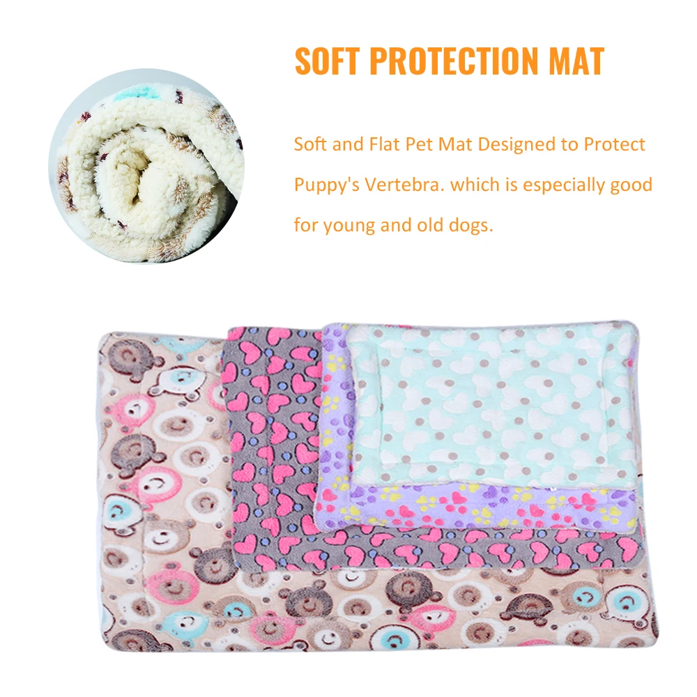 Постельные Матрасы для собак мягкое Фланелевое теплое одеяло для сна покрывало на кровать коврик для маленьких средних собак кошек