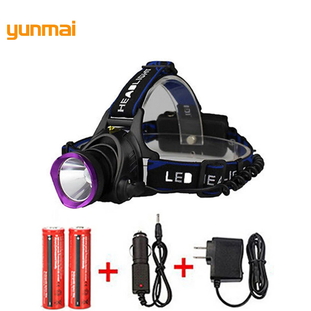 

3000LM LED Headlamp CREE XML T6 3 Modes Rechargeable Headlight Head Lamp Spotlight For Fishing+Charger(US EU UK AU)+2 PCS 18650