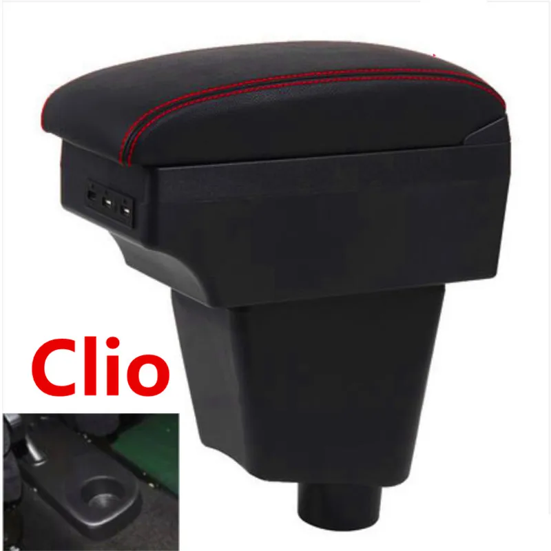 

For Renault Clio 3 Captur Armrest box central Store content box with USB interface