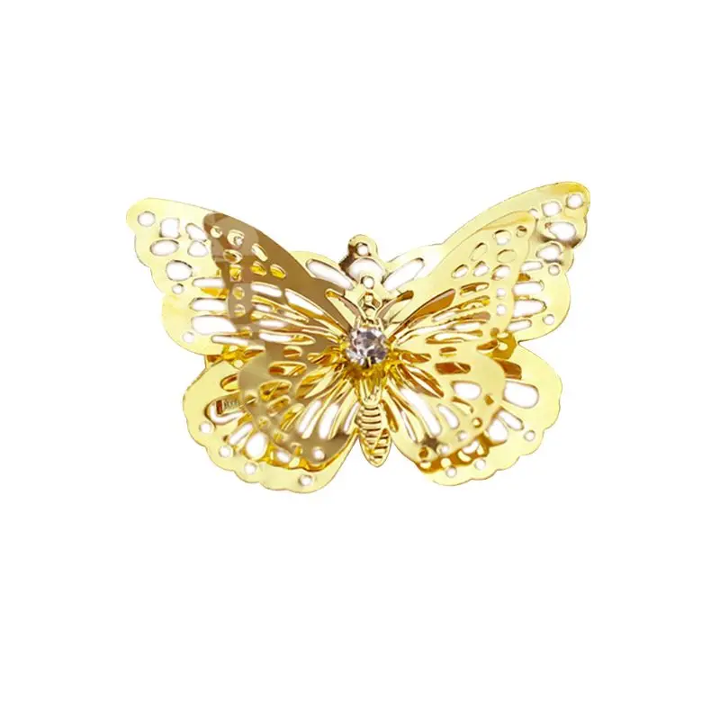 

Chinese Style Bride Hair Clip Retro Gold Butterfly Bridal Tiara Hairpin Wedding Dress Accessories