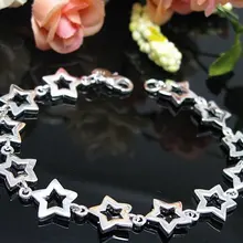 Ювелирные изделия, 925 пробы серебро, десять Звезда Браслет внешней торговли Звезда серебро Роло браслет H183