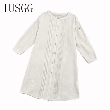

Women Nightgowns Summer Sleepwear Casual Night Dresses Cotton Solid Round Neck Button Mini Loose Thin Nightdress Home Clothes