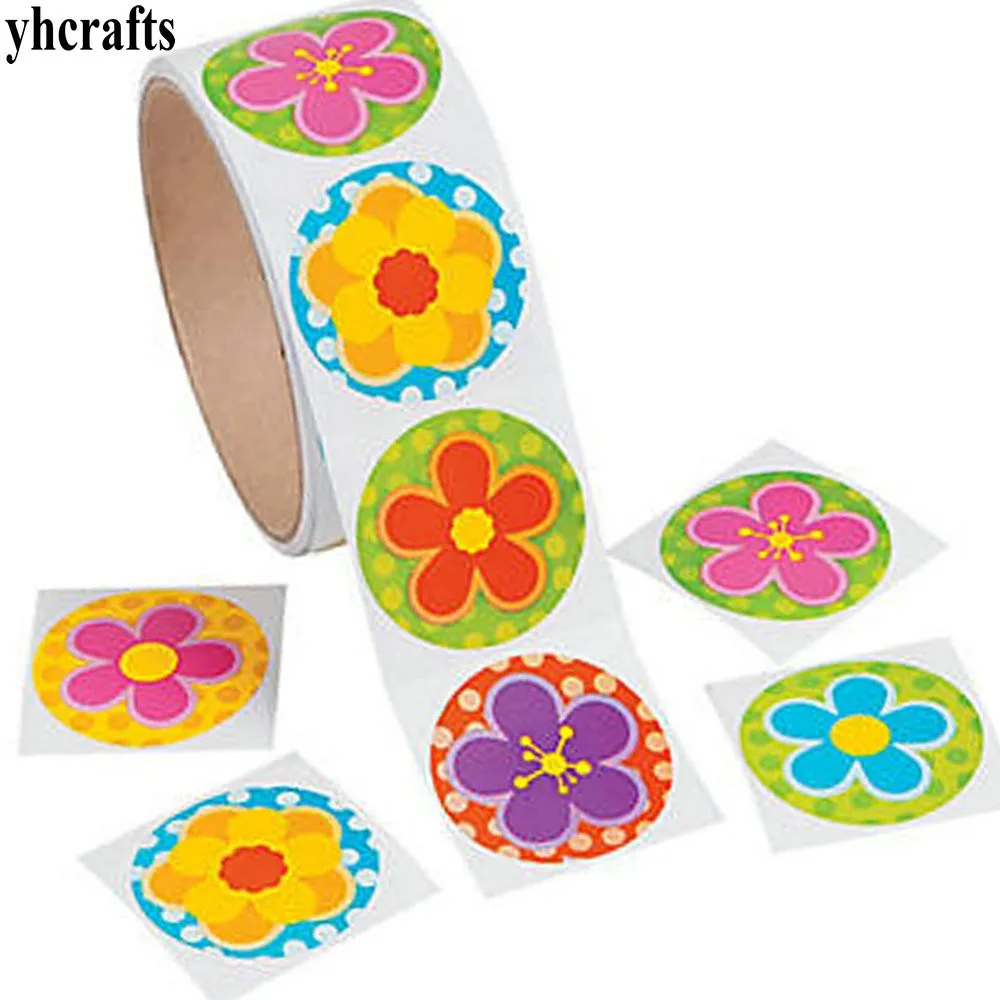 1 Roll(100PCS)/LOT.Tooth Great check up paper sticker Diy toy Scrapbooking kit Craft material Kindergarten crafts Birthday gift 