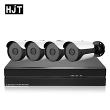 HJT H.265 4CH/8CH 5.0MP POE 48V комплект ip-камеры 8CH POE NVR CCTV камера IR ночного видения Открытый Outdoor f2.1