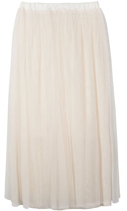 Новая летняя газовая бальная юбка, Женская кружевная Принцесса Фея Стиль 3 больших слоев тюль Пышная юбка, модная кружевная юбка - Цвет: white