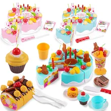 38-75 шт. детский торт, ролевые игры, кухонные игрушки, фруктовая резка, торт на день рождения, безопасные пищевые наборы, игровой домик, игрушка для детей, девочек