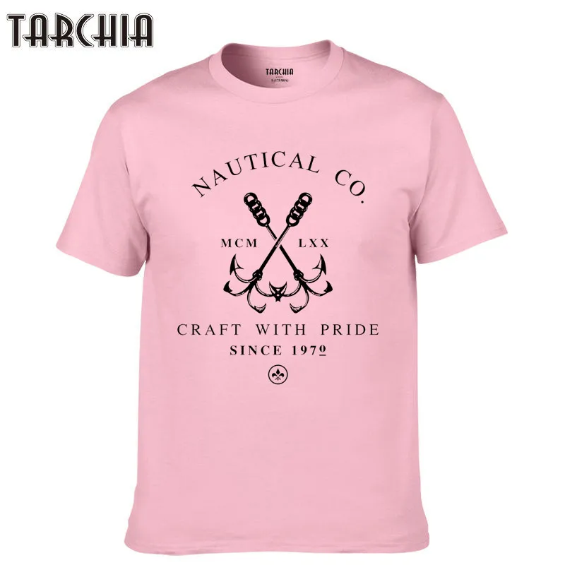 Футболка TARCHIA мужская с коротким рукавом хлопок Повседневная брендовая тенниска