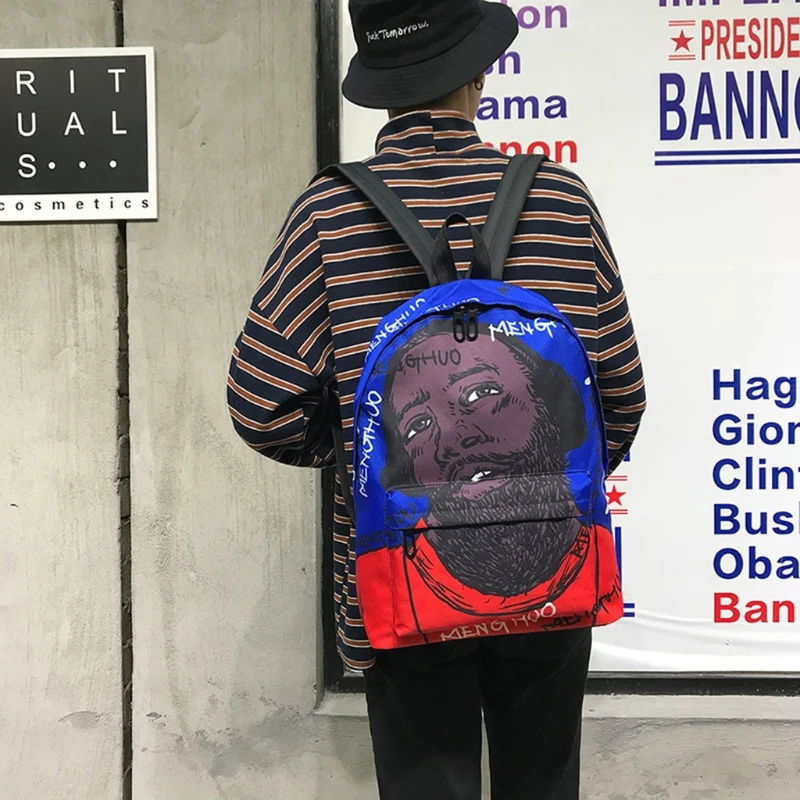 School Bag Travelling Casual Backpack 9295 Character Print Graphic Gradient Color School Bag Travelling Casual Backpack 9295 Character Print Graphic Gradient Color