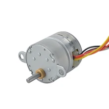 

DC Motor Gear Motor with 100:1 Spur Gearbox 25x25mm Permanent Magnet Motor 4 Phase 6 Wire DC Motor for CNC Machine