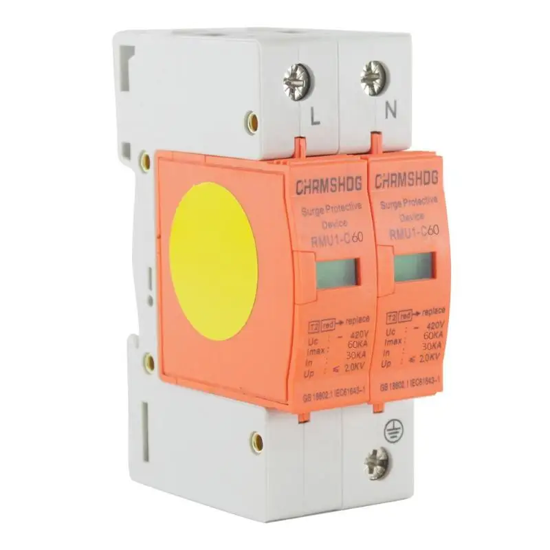 

1P+N House Surge Protector Low-voltage Arrester Protective Device Circuit Breakers 30KA~60KA AC 420V