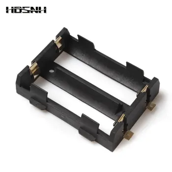 

2 X 26650 Battery Holder SMD SMT For 26650 Black With Bronze Pins Gold Plated For 2 x 26650 3.7V Rechargeable Batteries