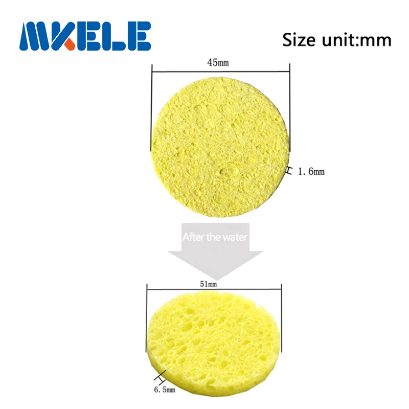 Желтая Горячая Новое поступление 50 шт./компл. высокотемпературная прочная круглая форма электрическая сварка паяльное железо, Мочалка для чистки