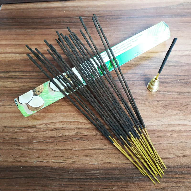 

N 1 Small Box COCONUT Stick Incenses India Room Fragrance Cense Hand Rolled From Indian Burning In Room Office for Meditation