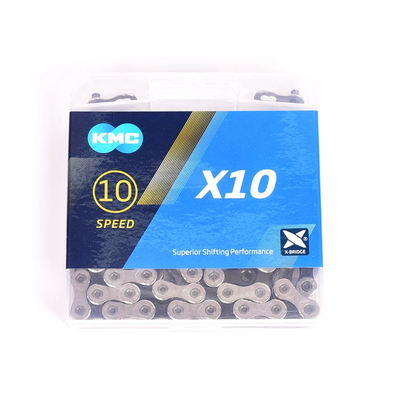 Discount 2019 KMC Chain X10 X10.93 MTB Road Bike Chain 116L 10 Speed Bicycle Chain Magic Button Mountain With Original box MissingLink 36