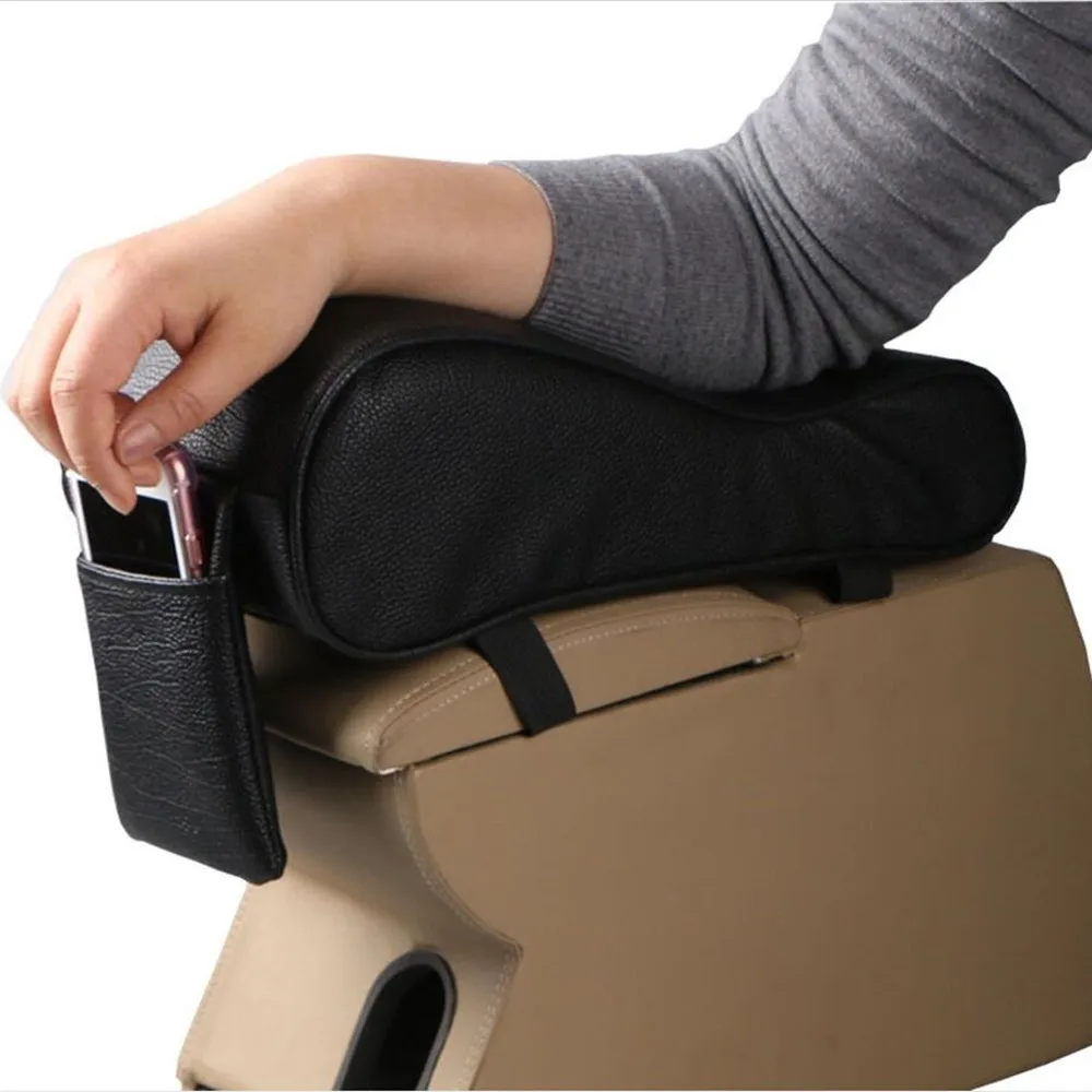 Taitian 1pc Breathable Car Armrest Box Mat Interior Armrest Pad PU