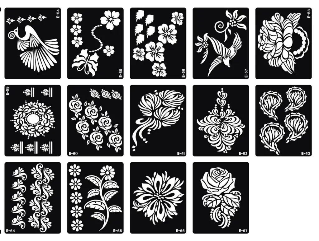 Бесплатная доставка 50 шт Большой размер трафарет для временных татуировок 18 5*9 5