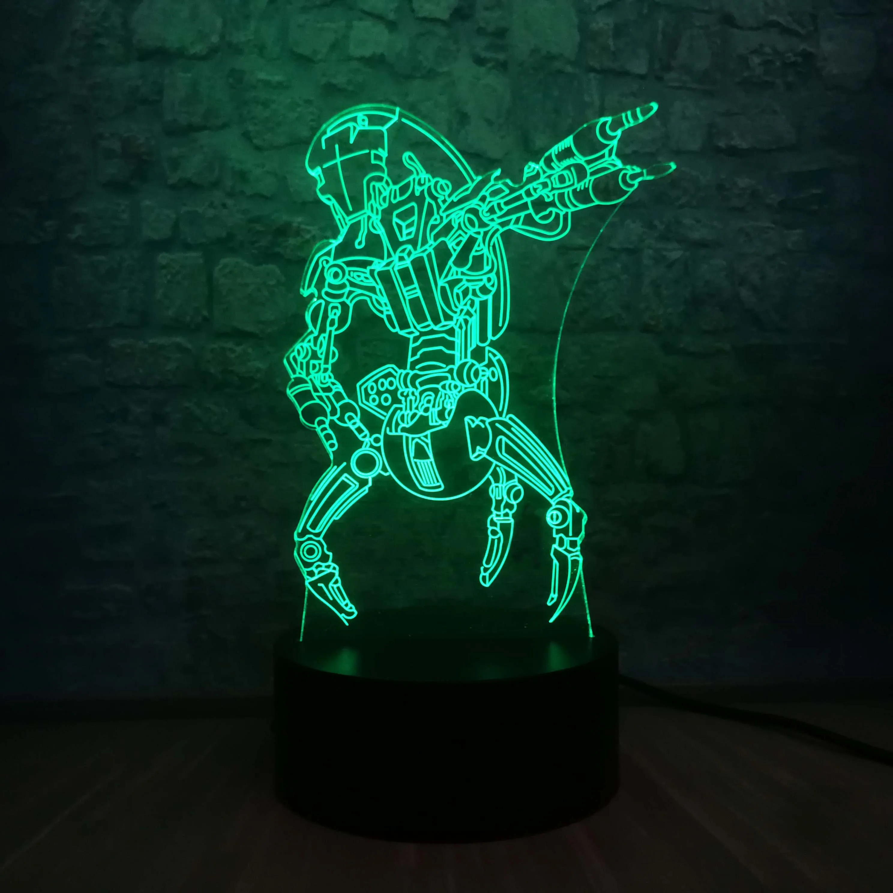 Новинка Звездные войны злодей робот 3D светодиодный светильник настольная лампа