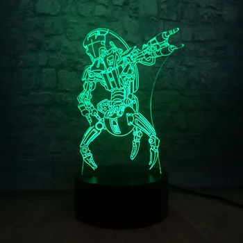 

New Star War Villain Robot 3D LED Lamp Table Night Light Multicolor RGB Bulb Lampada infant Baby Sleep Atmosphere Holiday Gifts