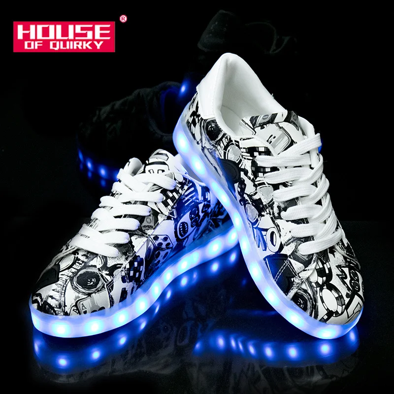 النساء مسطحة القاع تنفس تضيء أحذية الفتيات الأزياء مضيئة أحذية الفتيان متوهجة مضيئة رياضية أحذية تزلج حجم 35- 44