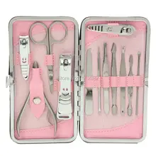 12pcs Manicure Set Pedicure Scissor + Cuticle Knife + Ear Pick + Nail Clipper Kit Stainless Steel Nail Care Tool Sets