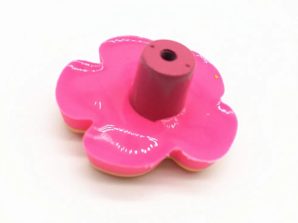 10 قطعة/الوحدة جميل الأطفال خزانة دولاب درج خزانة أبواب التأثيرات مقابض الوردي زهرة