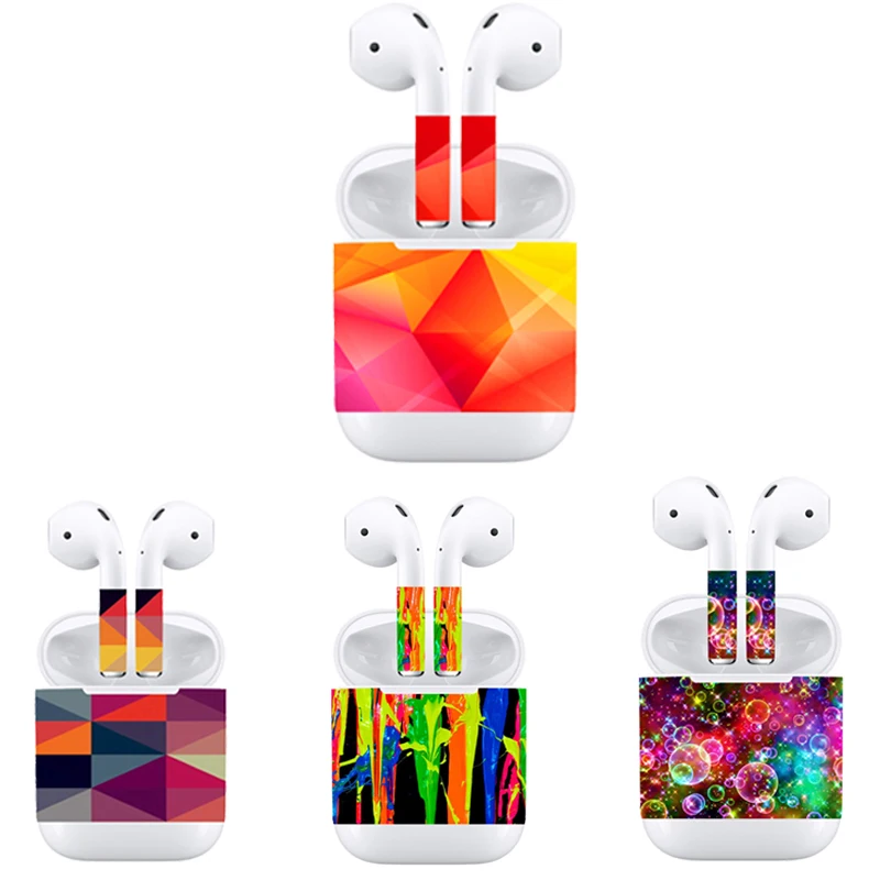 Защитная виниловая наклейка для наушников Apple AirPods съемная клейкая декоративная