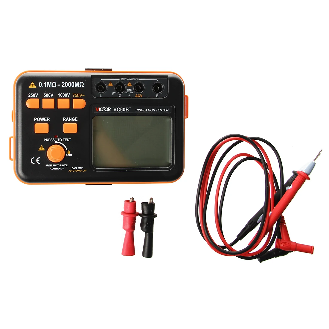 

Best price VICTOR VC60B Megohmetro Aislamiento Resistance Tester Meter Display