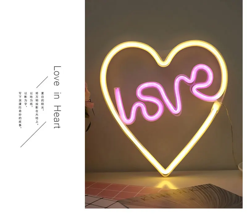 LED Home Neon Word Sign Neon Letters Light Art Decorative Lights Wall Decor for Kids Baby Room Christmas Wedding Party (7)