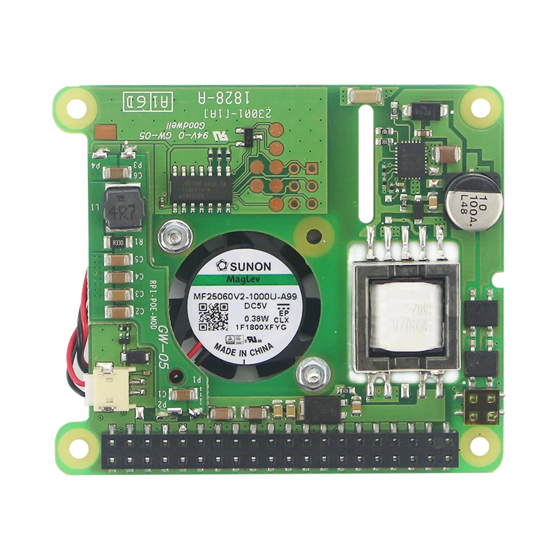Для Raspberry Pi 3 Power Over Ethernet HAT 802.3af PoE сетевой источник питания необходим только для 3B