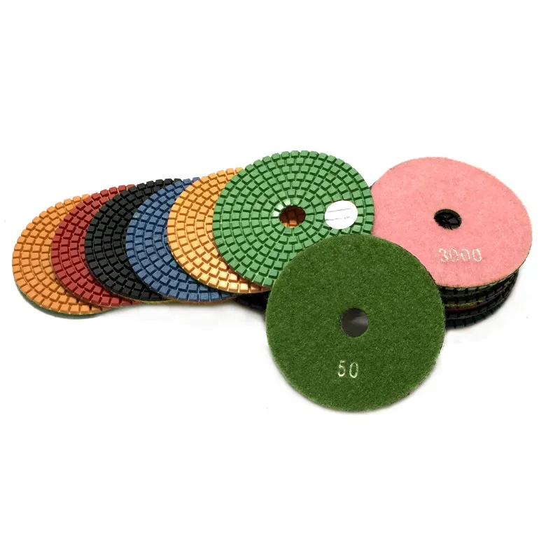 Almofada para Mármore Rijilei Lote 4 Polegada 100mm Molhado Polimento Almofadas Granito Diamante Ferramentas 4ds1 10 Pçs - molhado polimento almofadas granito polimento almofadas diamante
