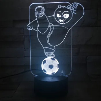 

Best Kids Led Nightlight Kung Fu Panda Football Night light for Child Bed Room Battery Operated Desk Led Night Lamp Bedside Deco