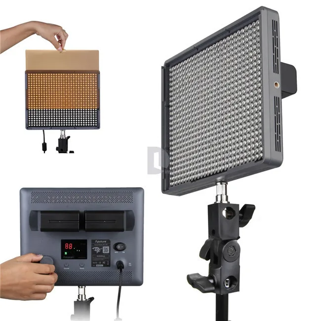 Aputure Amaran HR672W CRI 95+ 672 шт светодиодный видео светильник Панель с батареей 3200 K-5500 K беспроводной пульт дистанционного управления для Canon Nikon DSLR камеры