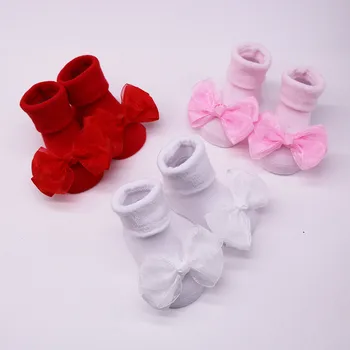 

Socks Kids Baby Infant Socks +1PC Hair Belt Toddler Girls Fashion Lovely Bow Anti-slip Socks Soft Comfortable Pretty skarpetki