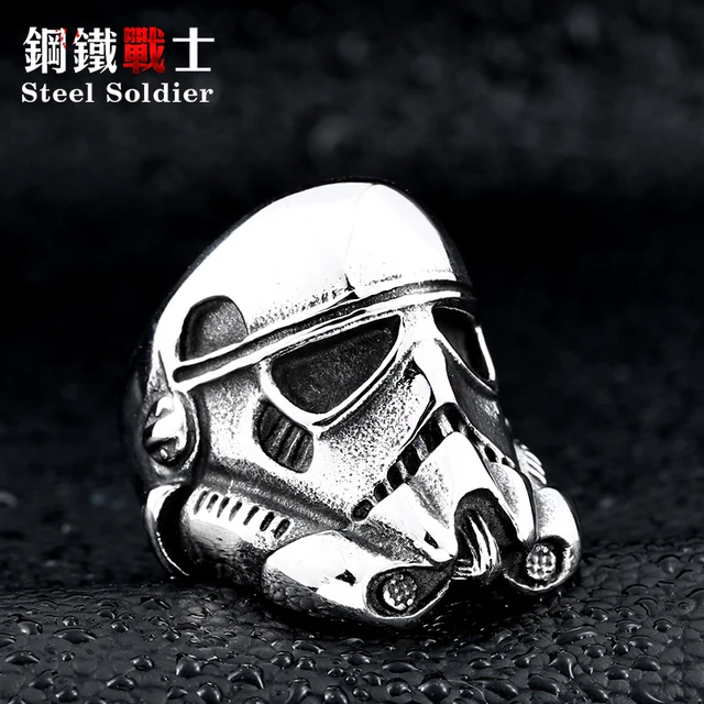 steel soldier new design stormtrooper men personality ring movie style star wars steel soldier new design stormtrooper men personality ring movie style star wars