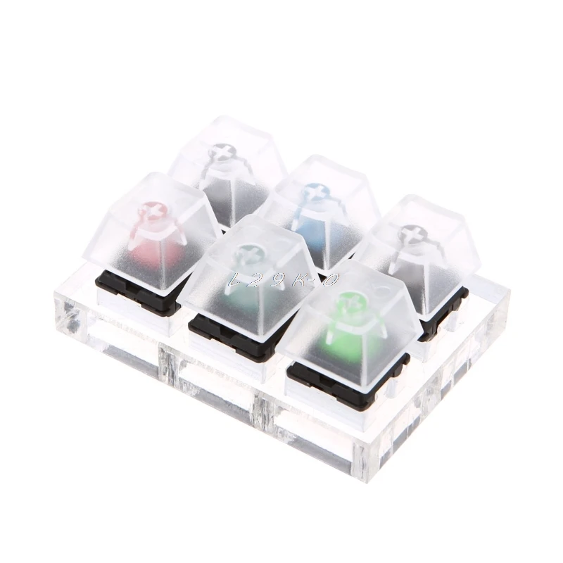 

Mechanical Keyboard Clear Keycaps 6 Key Caps Swit6X Tester Kit For Cherry MX